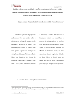 convivência e conflitos sociais entre cristãos