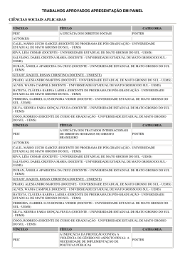 ci&ecirc;ncias sociais aplicadas