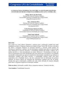 RESUMO Este estudo teve como objetivo identificar e analisar como