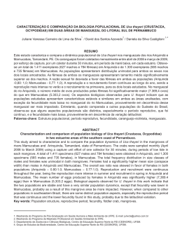 RESUMO Este estudo caracteriza e compara a din&acirc;mica