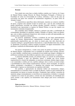 1 Resumo Este estudo tem como base os dados in&eacute;ditos con