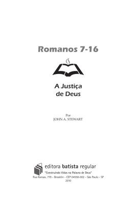 Leia um trecho - Editora Batista Regular