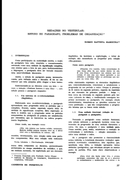 estudo do par&aacute;grafo, problemas de organiza&ccedil;&atilde;o *&eacute;