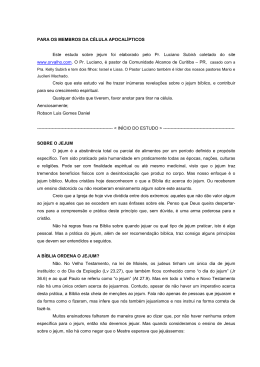 PARA OS MEMBROS DA CÉLULA APOCALÍPTICOS Este estudo