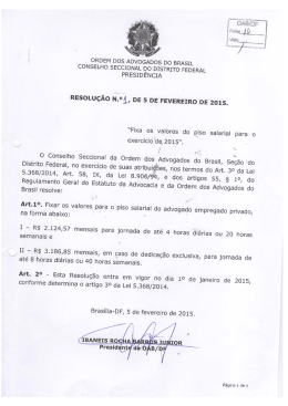 REsoLuçÃo N.°j_, DE 5 DE FEVEREIRO DE 2015.