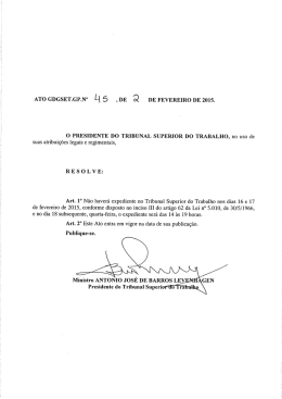 ATO GDGSET.GP.N° Li 5 , DE Q DE FEVEREIRO DE 2015. O