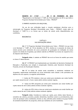 DECRETO N.&ordm; 17.957 - DE 9 DE FEVEREIRO DE 2015