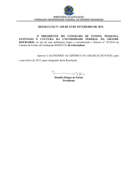 RESOLU&Ccedil;&Atilde;O N&ordm;. 020 DE 25 DE FEVEREIRO DE 2015. O