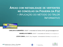 &Aacute;reas com instabilidade de vertentes no concelho da Figueira da Foz