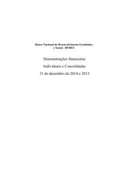 Demonstra&ccedil;&otilde;es financeiras Individuais e Consolidadas 31