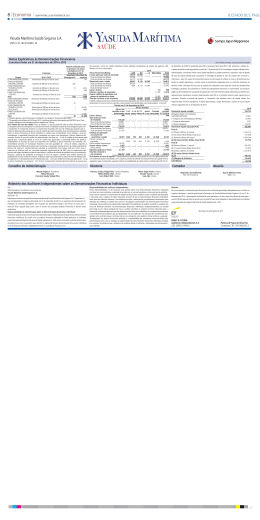 Balanço Patrimonial 2014 Saúde - Portal Yasuda Marítima Seguros