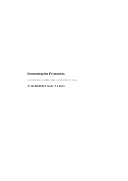 Demonstra&ccedil;&otilde;es Financeiras Construtora Adolpho