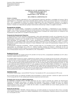 Demonstra&ccedil;&otilde;es Financeiras