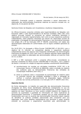 Ofício-Circular CVM/SNC/SEP nº 002/2011 Rio de Janeiro, 04 de