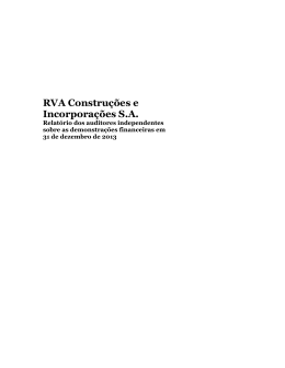 RVA Constru&ccedil;&otilde;es e Incorpora&ccedil;&otilde;es SA