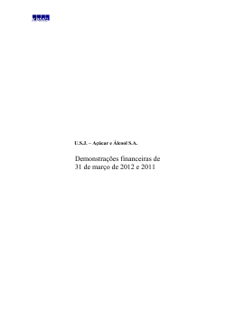 Demonstrações financeiras de 31 de março de 2012 e
