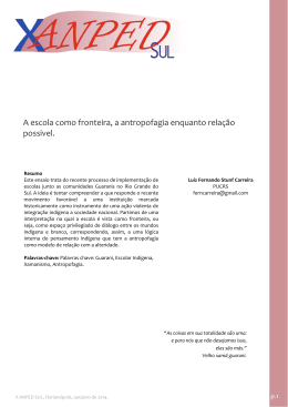 A escola como fronteira, a antropofagia enquanto