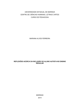 reflex&otilde;es acerca da inclus&atilde;o do aluno autista no ensino regular