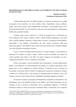 Historiografia e hist&oacute;ria da Educa&ccedil;&atilde;o Ind&iacute;gena em Minas Gerais no
