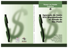 Apura&ccedil;&atilde;o do gasto SUS regionalizado no