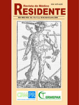 revista do m&eacute;dico residente - CRM-Pr