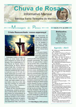 Abril de 2015 - Bas&iacute;lica Santa Teresinha do Menino Jesus