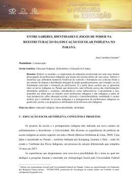 entre saberes, identidades e jogos de poder na