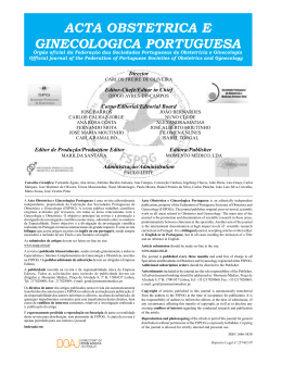 Acta - Federa&ccedil;&atilde;o das sociedades portuguesas de obstetr&iacute;cia