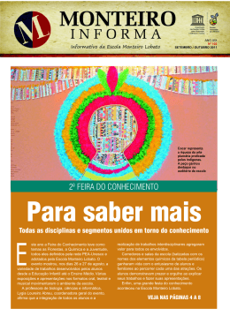 2&ordf; FEIRA DO CONHECIMENTO