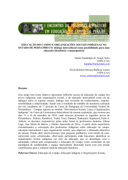 EDUCA&Ccedil;&Atilde;O DO CAMPO E ORGANIZA&Ccedil;&Otilde;ES SOCIAIS IND&Iacute;GENAS