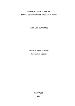 EESP F&Aacute;BIO LUIS GUIMAR&Atilde;ES Pre&ccedil;os de etanol no Brasil