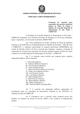 PORTARIA COREN-SP/DIR/550/2013 Formação de comissão para