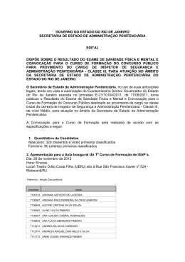 GOVERNO DO ESTADO DO RIO DE JANEIRO SECRETARIA DE