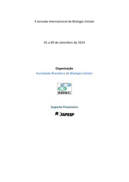 Jornada Internacional de Biologia Celular - SBBC