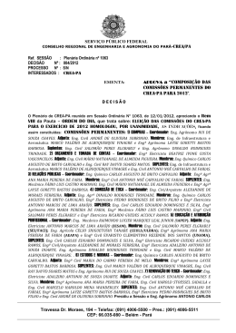 APROVA a &ldquo;COMPOSI&Ccedil;&Atilde;O DAS COMISS&Otilde;ES - CREA-PA
