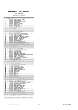 Liste d`attente des Taxis à l`Aéroport