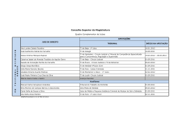Quadro Complementar de Ju&iacute;zes - Maio 2012