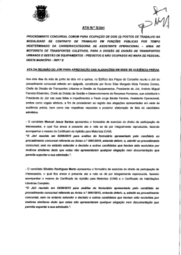 Ata n.º 3 da reunião do Júri para apreciação das alegações em