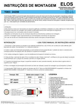 manual tdec - ELOS Eletrotécnica Ltda.