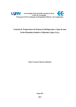 Controle de Temperatura do Tocha Plasm&aacute;tica le de
