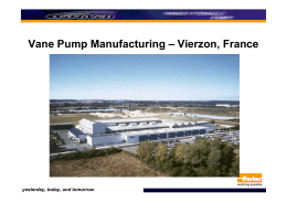 Vane Pump Manufacturing – Vierzon, France