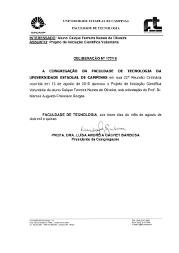 Projeto de Iniciação Científica Voluntária