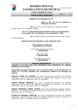 DI&Aacute;RIO OFICIAL LEGISLATIVO MUNICIPAL