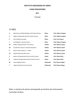 1&ordm; ANO - Instituto Gregoriano de Lisboa