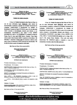 Ano XI &deg; Teresina (PI) - Quinta-Feira, 09 de Maio de 2013 &deg; Edi&ccedil;&atilde;o