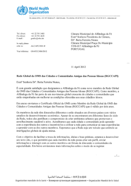 Oficio de comunicação do Certificado