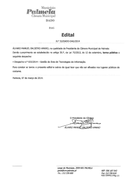Edital - Câmara Municipal de Palmela