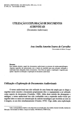 utilização e exploração de documentos audiovisuais