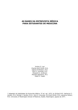 as bases da entrevista m&eacute;dica para estudantes de medicina