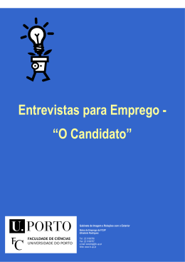 Entrevistas para Emprego - &ldquo;O Candidato&rdquo;